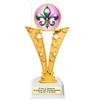 Mardi Gras Theme trophy.  Great trophy for your pageants, events, contests and more!   91546