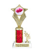 Valentine - Heart trophy that will be great for pageants, contests or the Sweetheart in your life.  Select trophy height and column color. With current year. Height starts at 10" tall - 5086g