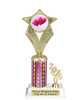 Valentine - Heart trophy that will be great for pageants, contests or the Sweetheart in your life.  Select trophy height and column color. With current year. Height starts at 10" tall - 5086g