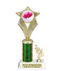 Valentine - Heart trophy that will be great for pageants, contests or the Sweetheart in your life.  Select trophy height and column color. With current year. Height starts at 10" tall - 5086g