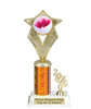 Valentine - Heart trophy that will be great for pageants, contests or the Sweetheart in your life.  Select trophy height and column color. With current year. Height starts at 10" tall - 5086g