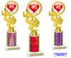 Valentine - Heart theme trophy.   Great trophy for your Valentine events, costume contests, pageants and more. ph40