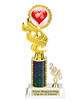 Valentine - Heart trophy that will be great for pageants, contests or the Sweetheart in your life.  Select trophy height and column color. With current year. Height starts at 10" tall - ph40
