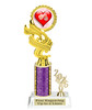 Valentine - Heart trophy that will be great for pageants, contests or the Sweetheart in your life.  Select trophy height and column color. With current year. Height starts at 10" tall - ph40