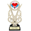 Valentine - Heart Theme trophy.  Great trophy for your pageants, events, contests and more!   h415