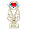 Valentine - Heart Theme trophy.  Great trophy for your pageants, events, contests and more!   h415