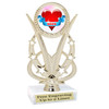 Valentine - Heart Theme trophy.  Great trophy for your pageants, events, contests and more!   h415
