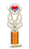 Valentine - Heart theme trophy.   Great trophy for your Valentine events, costume contests, pageants and more. h415