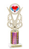 Valentine - Heart theme trophy.   Great trophy for your Valentine events, costume contests, pageants and more. h415