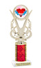 Valentine - Heart theme trophy.   Great trophy for your Valentine events, costume contests, pageants and more. h415