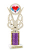 Valentine - Heart theme trophy.   Great trophy for your Valentine events, costume contests, pageants and more. h415