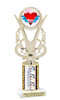 Valentine - Heart theme trophy.   Great trophy for your Valentine events, costume contests, pageants and more. h415