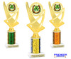 St Patrick's Day Theme trophy. Great trophy for your pageants, events, contests and more!  Choice of color and trophy height.  Ph107