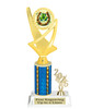 St Patrick's Day trophy that will be great for pageants, contests or the Leprechaun in your life.  Select trophy height and column color. With current year. Height starts at 10" tall - ph107