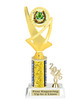 St Patrick's Day trophy that will be great for pageants, contests or the Leprechaun in your life.  Select trophy height and column color. With current year. Height starts at 10" tall - ph107