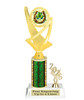 St Patrick's Day trophy that will be great for pageants, contests or the Leprechaun in your life.  Select trophy height and column color. With current year. Height starts at 10" tall - ph107