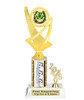 St Patrick's Day trophy that will be great for pageants, contests or the Leprechaun in your life.  Select trophy height and column color. With current year. Height starts at 10" tall - ph107