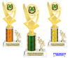 St Patrick's Day trophy that will be great for pageants, contests or the Leprechaun in your life.  Select trophy height and column color. With current year. Height starts at 10" tall - ph107