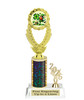 St Patrick's Day trophy that will be great for pageants, contests or the Leprechaun in your life.  Select trophy height and column color. With current year. Height starts at 10" tall - ph44