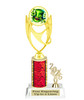 St Patrick's Day trophy that will be great for pageants, contests or the Leprechaun in your life.  Select trophy height and column color. With current year. Height starts at 10" tall - ph28
