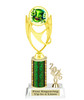 St Patrick's Day trophy that will be great for pageants, contests or the Leprechaun in your life.  Select trophy height and column color. With current year. Height starts at 10" tall - ph28