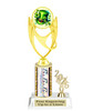 St Patrick's Day trophy that will be great for pageants, contests or the Leprechaun in your life.  Select trophy height and column color. With current year. Height starts at 10" tall - ph28