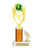 St Patrick's Day trophy that will be great for pageants, contests or the Leprechaun in your life.  Select trophy height and column color. With current year. Height starts at 10" tall - ph28