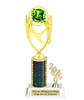 St Patrick's Day trophy that will be great for pageants, contests or the Leprechaun in your life.  Select trophy height and column color. With current year. Height starts at 10" tall - ph28