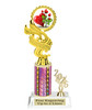 Valentine - Heart trophy that will be great for pageants, contests or the Sweetheart in your life.  Select trophy height and column color. With current year. Height starts at 10" tall - ph40-2