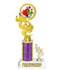 Valentine - Heart trophy that will be great for pageants, contests or the Sweetheart in your life.  Select trophy height and column color. With current year. Height starts at 10" tall - ph40-2