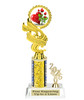 Valentine - Heart trophy that will be great for pageants, contests or the Sweetheart in your life.  Select trophy height and column color. With current year. Height starts at 10" tall - ph40-2