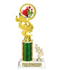 Valentine - Heart trophy that will be great for pageants, contests or the Sweetheart in your life.  Select trophy height and column color. With current year. Height starts at 10" tall - ph40-2