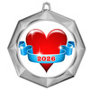  Valentine - Heart theme Medal. Festive medals for your Valentine - Sweetheart themed pageants, contests, Parades and more.  Choice of medal finish.  43273
