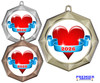  Valentine - Heart theme Medal. Festive medals for your Valentine - Sweetheart themed pageants, contests, Parades and more.  Choice of medal finish.  43273
