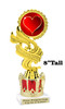 Valentine - Heart Theme trophy with crown riser. Great trophy for your pageants, events, contests and more! ph40