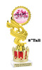 Valentine - Heart Theme trophy with crown riser. Great trophy for your pageants, events, contests and more! ph40