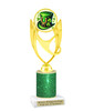 St. Patrick's Day Trophy with green glitter column.  Great award for your pageants, events, competitions, parties and more. ph28