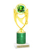 St. Patrick's Day Trophy with green glitter column.  Great award for your pageants, events, competitions, parties and more. ph28