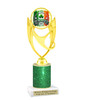 St. Patrick's Day Trophy with green glitter column.  Great award for your pageants, events, competitions, parties and more. ph28