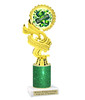 St. Patrick's Day Trophy with green glitter column.  Great award for your pageants, events, competitions, parties and more. ph40