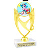 Flamingo theme trophy that will be a great award for your themed pageants, spring events, contests and more.  6.5" to 8.5" tall.  ph28-2