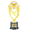 Adorable trophy for Easter Egg Hunts, Egg decorating contests, Easter pageants and more.  6" to 8" tall with choice of base