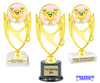 Adorable trophy for Easter Egg Hunts, Egg decorating contests, Easter pageants and more.  6" to 8" tall with choice of base