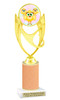 Easter theme trophy.  Festive award for your Easter pageants, contests, competitions and more.  Glitter Column - ph28