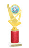 Easter theme trophy.  Festive award for your Easter pageants, contests, competitions and more.  Glitter Column - ph107
