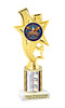 Patriotic theme trophy for your patriotic pageants, 4th of July events, contests, and more!  Choice of color and trophy height.  ph81
