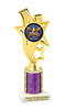 Patriotic theme trophy for your patriotic pageants, 4th of July events, contests, and more!  Choice of color and trophy height.  ph81
