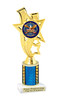 Patriotic theme trophy for your patriotic pageants, 4th of July events, contests, and more!  Choice of color and trophy height.  ph81