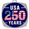 Patriotic-USA medal available in gold, silver or bronze. Great for your patriotic events, Patriotic themed pageants, 4th of July cookout events and more.  