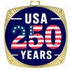 Patriotic-USA medal available in gold, silver or bronze. Great for your patriotic events, Patriotic themed pageants, 4th of July cookout events and more.  